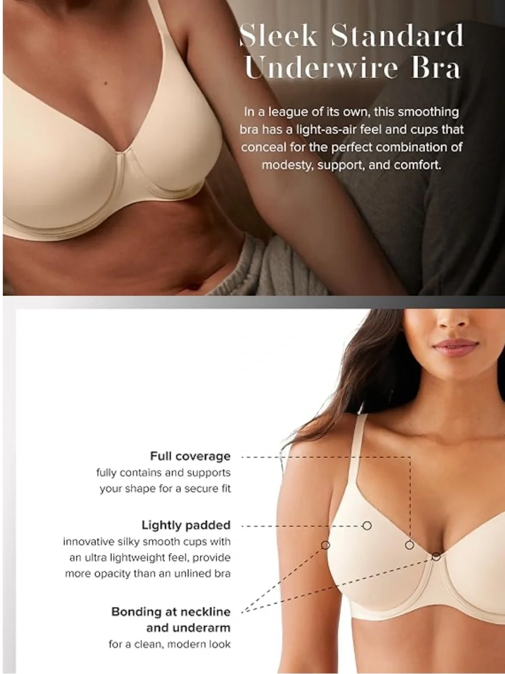 Wacoal Sleek Standard Underwire Bra 34D - Picture 7 of 7